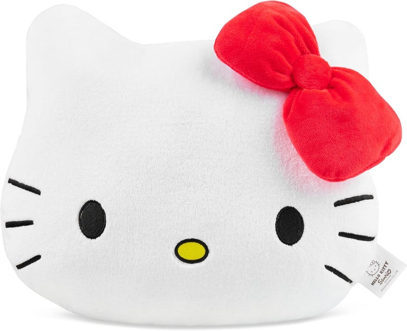 Get Trend Hello Kitty 3D Plush Pillow Soft Throw Sham Pillow Stuffed Kawaii Character Women Teens Kids Bedroom Accessories 14.6” x 12.6”, Gifts for Her - Image 1